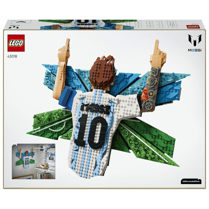 Lego 43018 Editions Set da Costruzione Wall Art 3D Lionel Messi Celebrazione 1427 Pezzi 14+ colore Multicolore