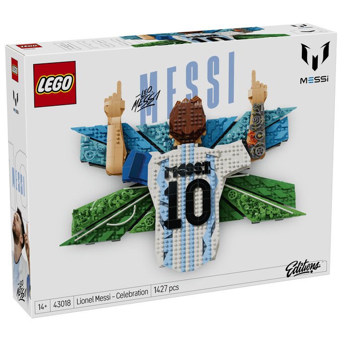 Lego 43018 Editions Set da Costruzione Wall Art 3D Lionel Messi Celebrazione 1427 Pezzi 14+ colore Multicolore