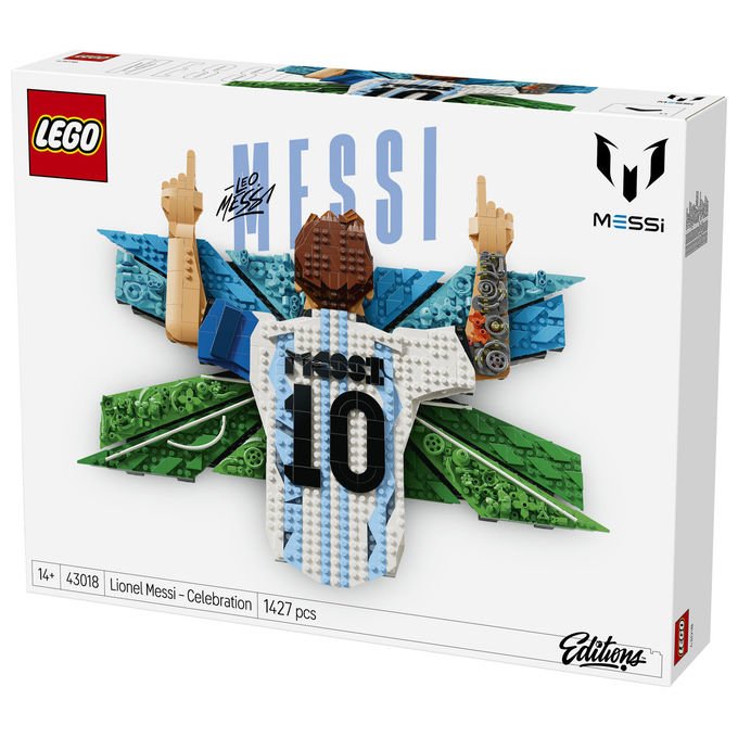 Lego 43018 Editions Set da Costruzione Wall Art 3D Lionel Messi Celebrazione 1427 Pezzi 14+ colore Multicolore