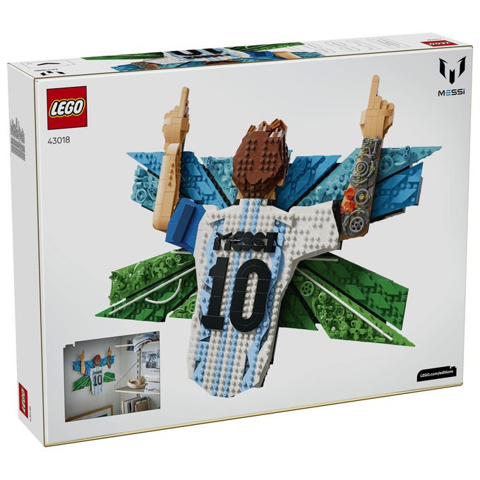 Lego 43018 Editions Set da Costruzione Wall Art 3D Lionel Messi Celebrazione 1427 Pezzi 14+ colore Multicolore