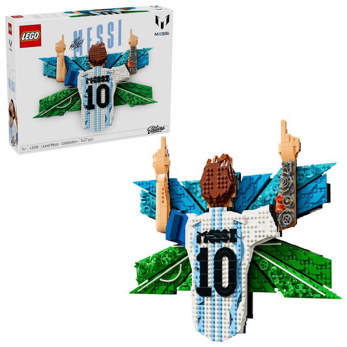 Lego 43018 Editions Set da Costruzione Wall Art 3D Lionel Messi Celebrazione 1427 Pezzi 14+ colore Multicolore