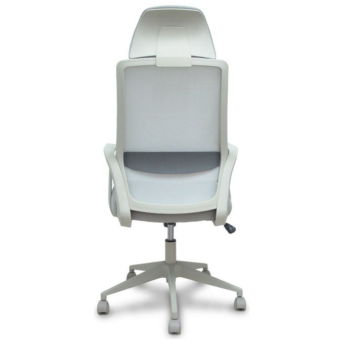 Piqueras y Crespo PRO534 FORÖL Sedia Operativa Ergonomica Schienale a Rete Poggiatesta Regolabile Supporto Lombare 120 Kg colore Grigio