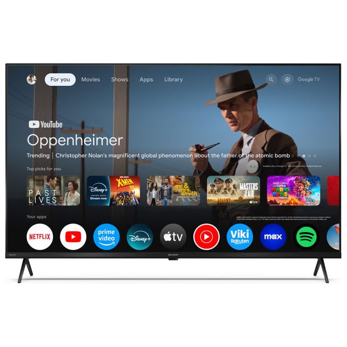 Sharp 55HL4265E TV LED 55'' 4K Ultra HD Google TV Dolby Vision Dolby Atmos Google Assistant Wi-Fi colore Nero