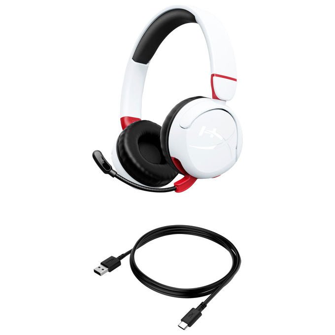 HyperX 7G8F2AA Cloud Mini Cuffie Gaming Wireless Bluetooth 5.3 20m Microfono Flip-to-Mute 25h autonomia colore Bianco