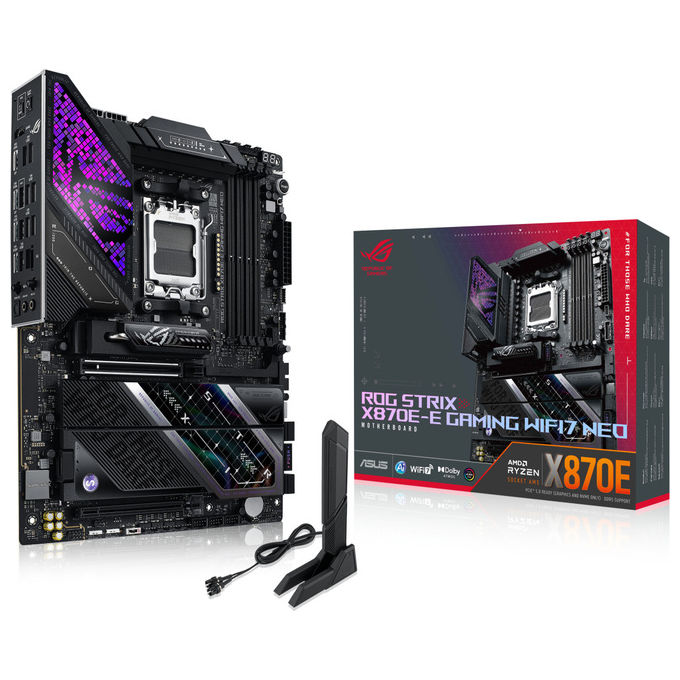 Asus ROG STRIX X870E-E GAMING WIFI7 NEO Scheda Madre ATX Socket AM5 AMD X870E DDR5 Wi-Fi 7 USB4 PCIe 5.0 colore Nero