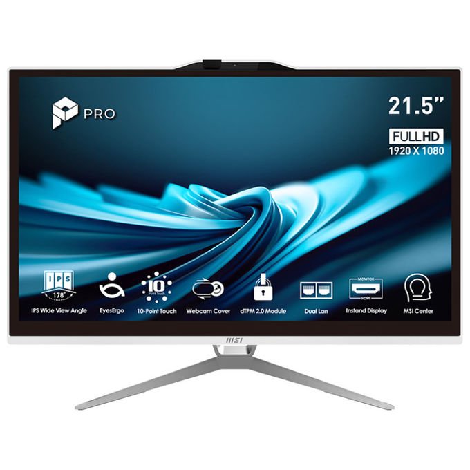 MSI PRO AP222T 14M PC All-in-One 21,5'' Intel Core i5-14400 8GB RAM 256GB SSD Touchscreen FHD Wi-Fi 6E colore Nero