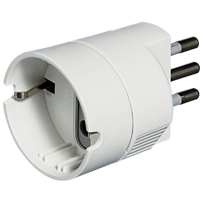 BTicino S3623DE Adattatore Spina 2P+T 10A Presa P30 250V 1500W colore Bianco