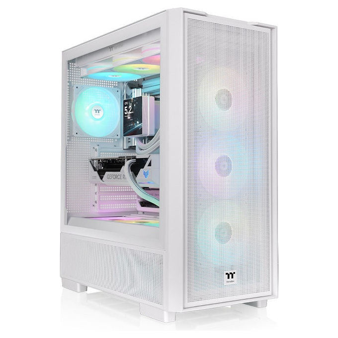 Thermaltake CA-11K-00M6WN-00 S380 TG ARGB Case PC Midi Tower ATX EATX micro ATX Mini-ITX Vetro Temperato Gaming colore Nero Bianco