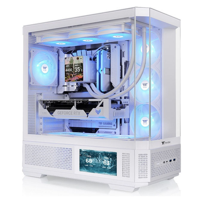 Thermaltake CA-11N-00M6WN-00 View 370 TG ARGB Case Mid-Tower ATX 4 Pannelli Vetro Temperato ARGB Sync colore Bianco