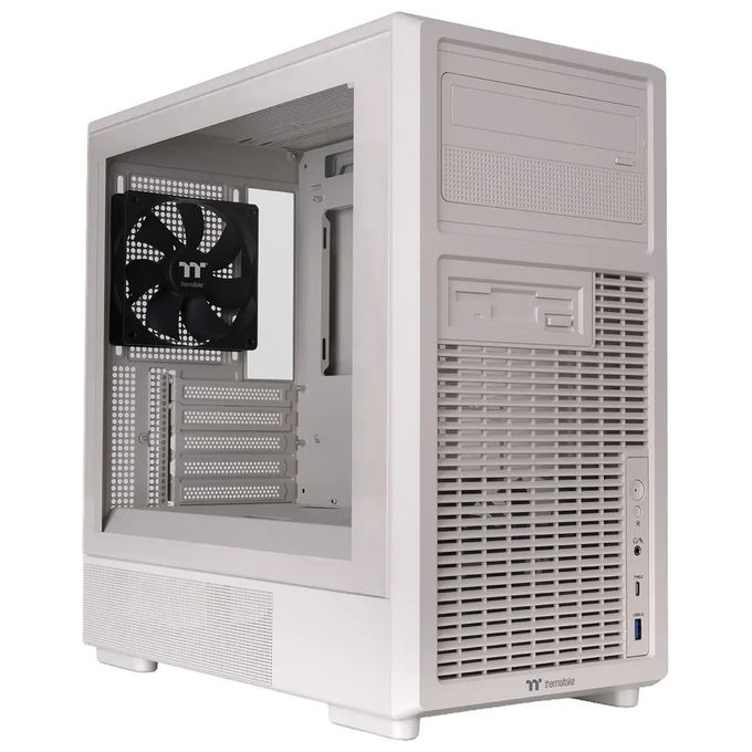 Thermaltake CA-11Q-00MQWN-00 Retro Series Case Mid Tower ATX vetro temperato 2 ventole 120mm colore Beige