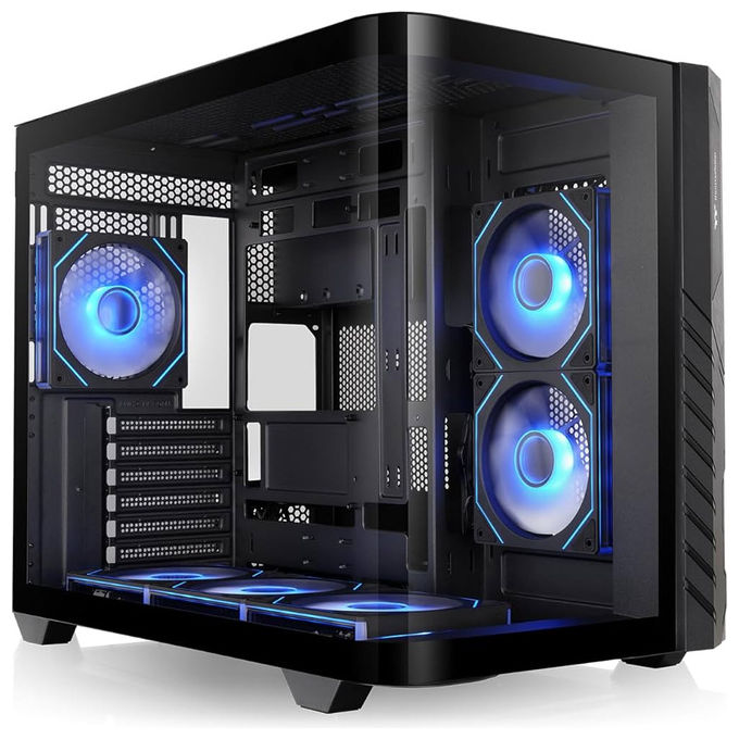 Thermaltake CA-11V-00M6WN-00 Vision 330 CR Case ATX Mid Tower Vetro Temperato 6 Ventole ARGB PWM 120mm Supporto Radiatore 360mm colore Bianco