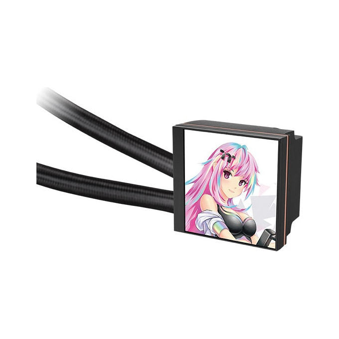 Thermaltake CL-W432-PL12SW-A MAGFloe 360 Ultra Raffreddatore a Liquido AIO 3 Ventole 120mm ARGB Display TFT 3,95'' PWM 500 2000 rpm 355W colore Nero