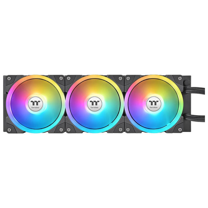 Thermaltake CL-W432-PL12SW-A MAGFloe 360 Ultra Raffreddatore a Liquido AIO 3 Ventole 120mm ARGB Display TFT 3,95'' PWM 500 2000 rpm 355W colore Nero
