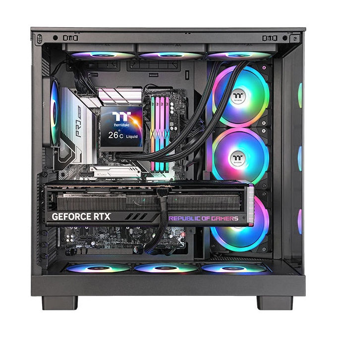 Thermaltake CL-W432-PL12SW-A MAGFloe 360 Ultra Raffreddatore a Liquido AIO 3 Ventole 120mm ARGB Display TFT 3,95'' PWM 500 2000 rpm 355W colore Nero