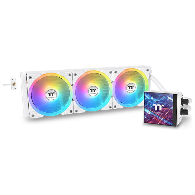 Thermaltake CL-W433-PL12SW-A MAGFloe 360 Ultra AIO Liquid Cooler ARGB 360mm Display LCD 3.95'' colore Bianco