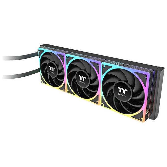 Thermaltake CL-W453-PL12SW-A MAGCurve 360 Ultra Kit Raffreddamento a Liquido AIO ARGB 360mm 3 Ventole 120mm 500 2500 rpm Display LCD TDP 360W colore Nero