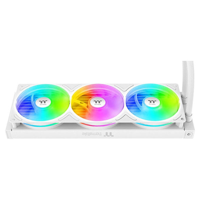 Thermaltake CL-W476-PL12SW-A TH360 V3 Ultra ARGB Dissipatore a Liquido AIO 360mm Display LCD 3.95'' 3x120mm ARGB AM5 AM4 LGA1851 colore Bianco