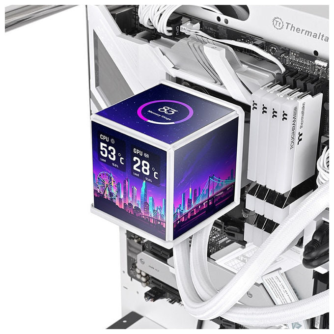 Thermaltake CL-W482-PL12SW-A MINECUBE 360 Ultra Raffreddatore Liquido AIO 360mm 3 Ventole 120mm ARGB colore Bianco