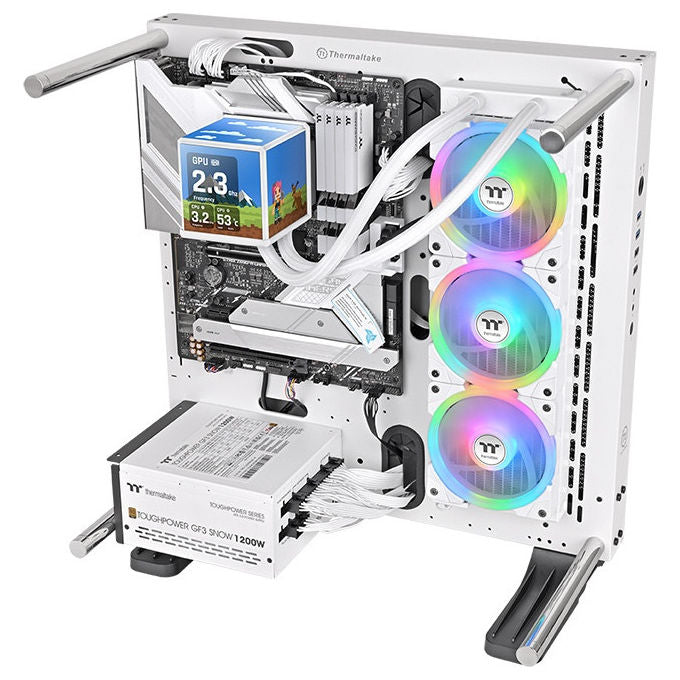 Thermaltake CL-W482-PL12SW-A MINECUBE 360 Ultra Raffreddatore Liquido AIO 360mm 3 Ventole 120mm ARGB colore Bianco