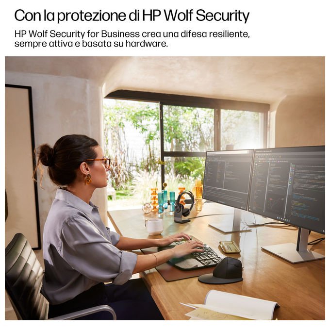 HP D5BC6ET EliteDesk 8 Tower G1i PC Desktop AI Intel Core Ultra 5 235 16 GB DDR5 512 GB SSD NVMe Wi-Fi 7 Windows 11 Pro colore Nero