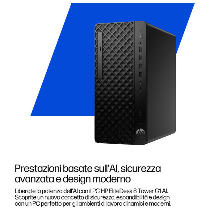 HP D5BC9ET EliteDesk 8 Tower G1i PC Desktop AI Intel Core Ultra 9 285 32 GB DDR5 1 TB SSD NVMe Wi-Fi 7 Windows 11 Pro colore Nero
