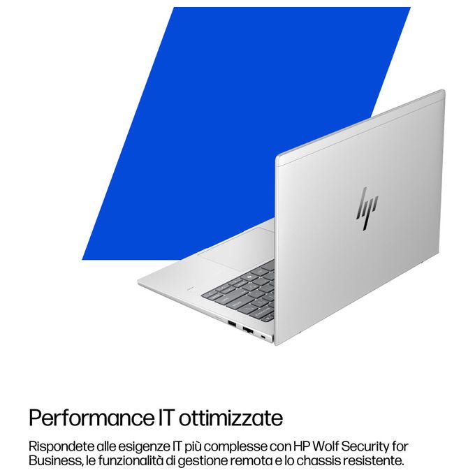 HP D76K6ET EliteBook 6 G1i Notebook AI PC 14'' Intel Core Ultra 5 235U 16 GB DDR5 512 GB SSD NVMe Wi-Fi 6E Windows 11 Pro colore Argento
