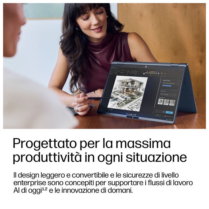 HP D87WZAT EliteBook X Flip G2i Notebook 2 in 1 14'' Intel Core Ultra 5 325 16 GB 512 GB SSD Wi-Fi 7 Windows 11 Pro colore Blu