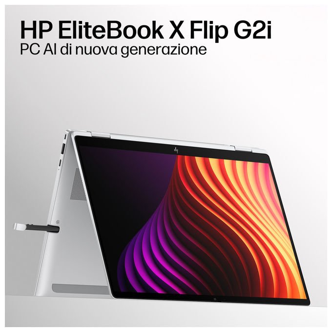 HP D87ZSAT EliteBook X Flip G2i Notebook 2 in 1 14'' Intel Core Ultra 5 325 16 GB RAM 512 GB SSD NVMe Wi-Fi 7 Windows 11 Pro colore Argento