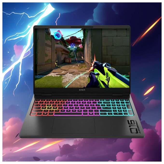 HP D8ZV6EA OMEN MAX Notebook Gaming 16'' Intel Core Ultra 7 255HX 16 GB DDR5 1 TB SSD NVIDIA GeForce RTX 5070 8 GB Wi-Fi 6E Windows 11 Home colore Nero