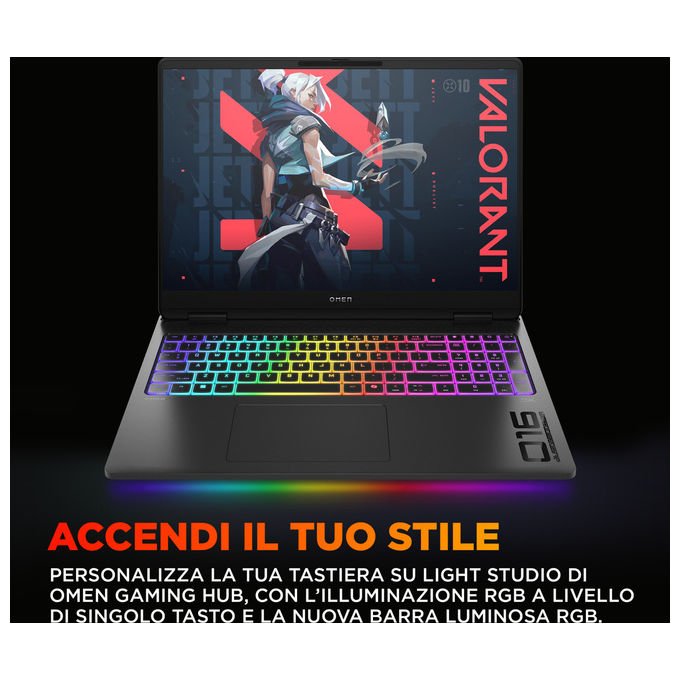HP D8ZV7EA OMEN MAX Laptop Gaming 16'' WQXGA AMD Ryzen AI 9 375 32 GB DDR5 SSD 1 TB NVIDIA GeForce RTX 5080 16 GB Windows 11 Home colore Nero