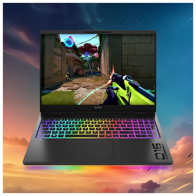 HP D8ZV7EA OMEN MAX Laptop Gaming 16'' WQXGA AMD Ryzen AI 9 375 32 GB DDR5 SSD 1 TB NVIDIA GeForce RTX 5080 16 GB Windows 11 Home colore Nero