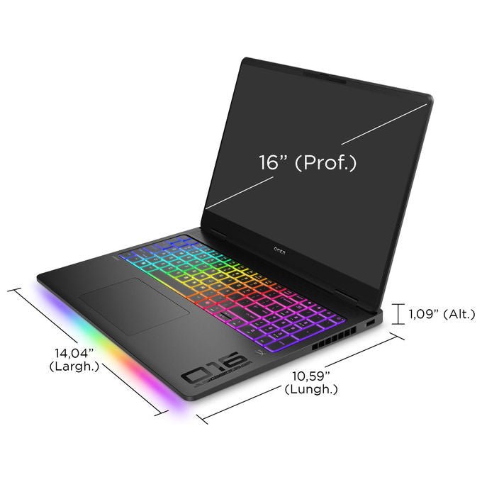 HP D8ZV7EA OMEN MAX Laptop Gaming 16'' WQXGA AMD Ryzen AI 9 375 32 GB DDR5 SSD 1 TB NVIDIA GeForce RTX 5080 16 GB Windows 11 Home colore Nero