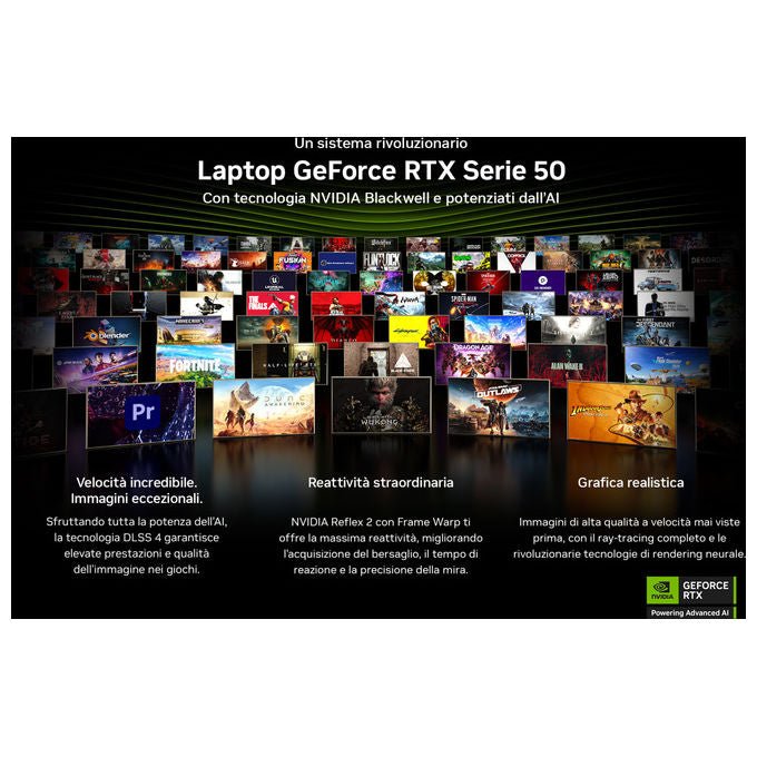HP D8ZV7EA OMEN MAX Laptop Gaming 16'' WQXGA AMD Ryzen AI 9 375 32 GB DDR5 SSD 1 TB NVIDIA GeForce RTX 5080 16 GB Windows 11 Home colore Nero