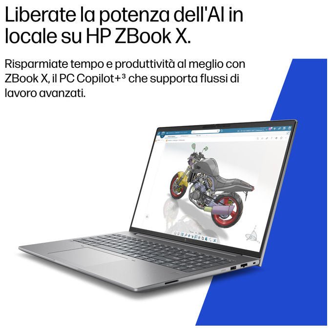HP DK1L0ET ZBOOK X G2I MOBILE WORKSTATION INTEL CORE ULTRA 7 32 GB DDR5 1 TB SSD NVIDIA RTX PRO 3000 BLACKWELL 16 WINDOS 11 PRO COLORE ARGENTO