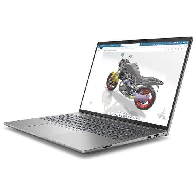 HP DK1L2ET ZBook X Notebook 16'' WUXGA Intel Core Ultra 7 356H 24GB DDR5 NVIDIA RTX 6GB 1TB SSD Win 11 Pro colore Argento