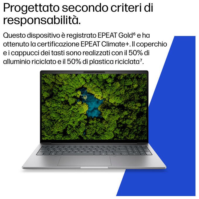 HP DK1L8ET ZBook 8 Mobile Workstation 16 Intel Core Ultra 5 24GB RAM 512GB SSD WiFi 7 Win 11 Pro colore Argento