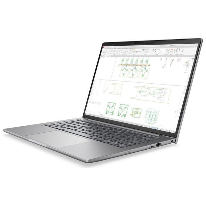 HP DK1M0ET Laptop Copilot+ Intel Core Ultra 7 14 pollici WUXGA 24 GB DDR5 512 GB SSD Windows 11 Pro colore Argento