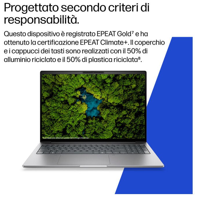 HP DK1M1ET ZBook 8 16 G2a Workstation Portatile AMD Ryzen AI 7 PRO 16'' WUXGA 32GB DDR5 1TB SSD NVMe AMD Radeon 860M Wi-Fi 7 Win 11 Pro colore Argento