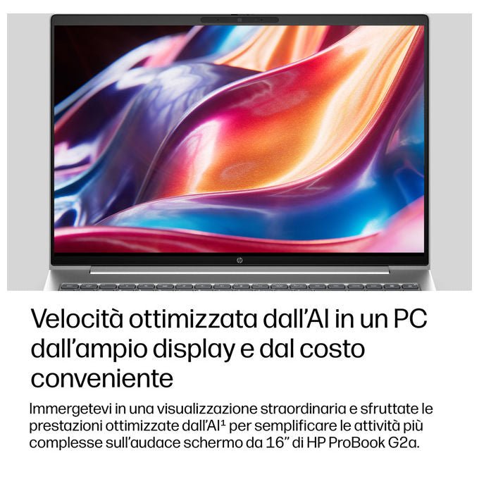 HP DL5M8AT ProBook 4 G2a Notebook 16 pollici AMD Ryzen AI 5 430 24GB DDR5 512GB SSD Wi-Fi 7 Windows 11 Pro colore Argento