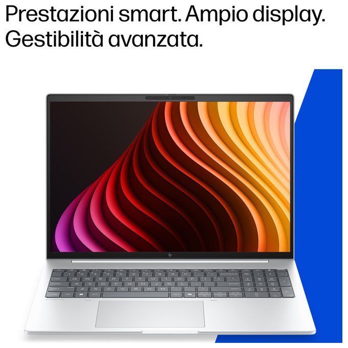 HP DL5P2AT EliteBook 8 G2i Notebook 16'' Intel Core Ultra 7 355 64 GB RAM 1 TB SSD NVMe Wi-Fi 7 Windows 11 Pro colore Argento