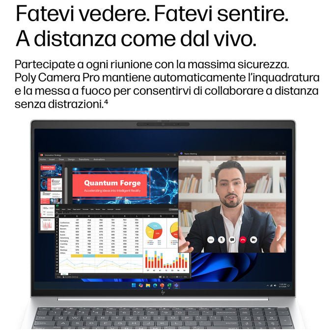 HP DL5P2AT EliteBook 8 G2i Notebook 16'' Intel Core Ultra 7 355 64 GB RAM 1 TB SSD NVMe Wi-Fi 7 Windows 11 Pro colore Argento