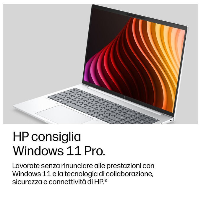 HP DL5P4AT EliteBook 8 G2i Notebook Intel Core Ultra 5 16GB RAM 512GB SSD Wi-Fi 7 Windows 11 Pro colore Argento