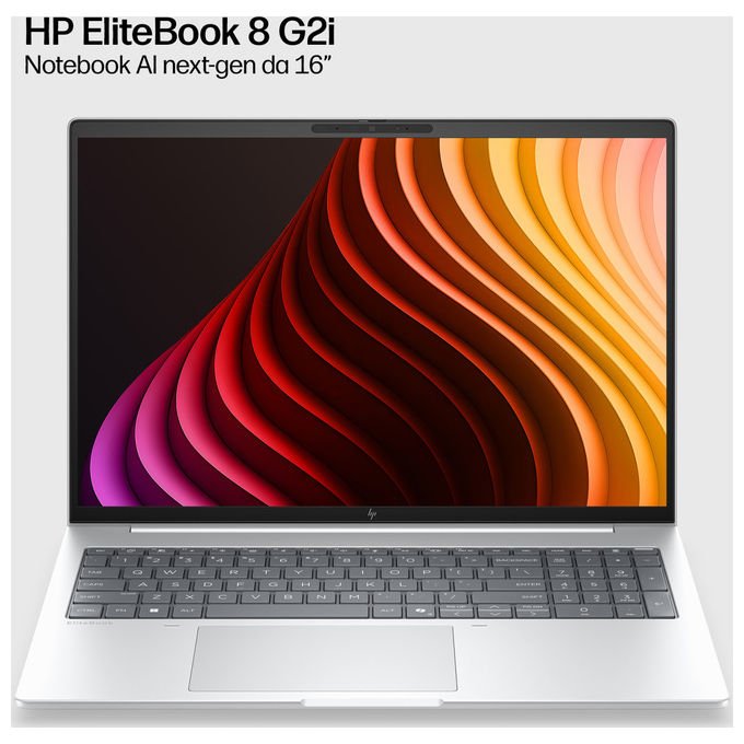 HP DL5P5AT EliteBook 8 G2i Notebook 16'' Intel Core Ultra 5 325 32 GB RAM 1 TB SSD NVMe Wi-Fi 7 Windows 11 Pro colore Argento