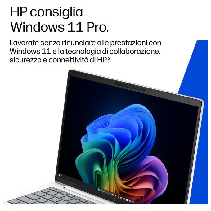 HP DL5P6AT EliteBook 8 G2i Notebook 14'' Intel Core Ultra 7 355 32GB SSD 1TB Wi-Fi 7 Windows 11 Pro colore Argento