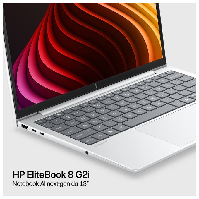 HP DL5Q1AT EliteBook 8 G2i Notebook 13.3'' Intel Core Ultra 7 325 16 GB SSD 512 GB Wi-Fi 7 Windows 11 Pro colore Argento