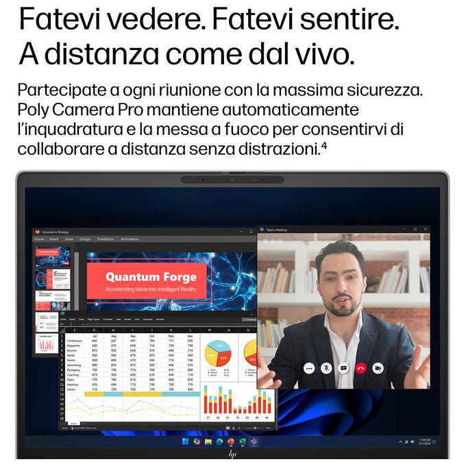 HP DL5Q1AT EliteBook 8 G2i Notebook 13.3'' Intel Core Ultra 7 325 16 GB SSD 512 GB Wi-Fi 7 Windows 11 Pro colore Argento