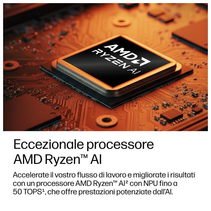 HP DL5Q3AT EliteBook 8 G2a Notebook 16'' AMD Ryzen AI 7 450 16 GB DDR5 512 GB SSD NVMe AMD Radeon 860M Wi-Fi 7 Windows 11 Pro colore Argento