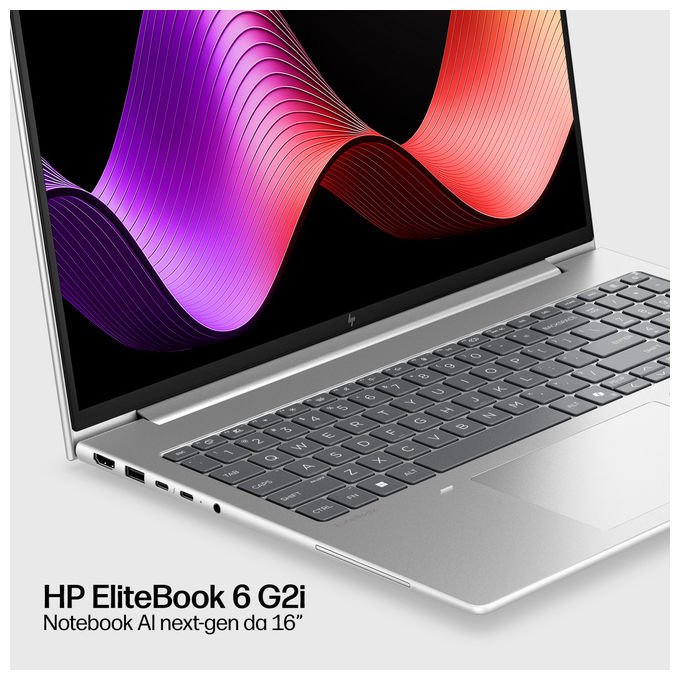 HP DL5Q9AT EliteBook 6 G2i Notebook 16'' Intel Core Ultra 5 325 16 GB DDR5 512 GB SSD NVMe Wi-Fi 7 Windows 11 Pro colore Argento