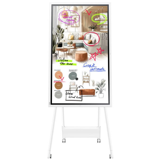 Samsung WM55FX Flip Pro Display Interattivo Touch 55'' 4K UHD Tizen 9.0 Wi-Fi colore Grigio Bianco