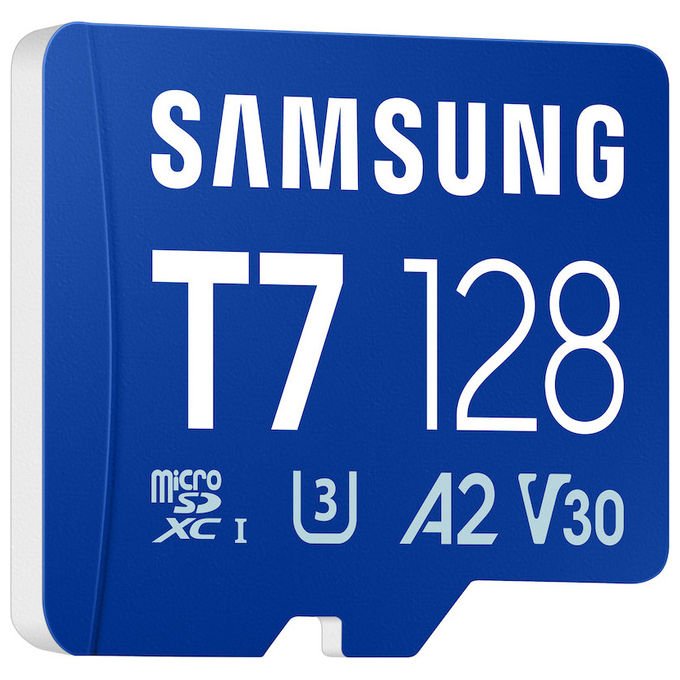 Samsung MB-MB128T-WW T7 Scheda microSDXC 128 GB UHS-I U3 V30 A2 170 MB-s colore Blu